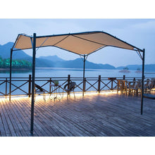 Load image into Gallery viewer, Outdoor Patio 12 x 12 Ft Gazebo with Beige Waterproof Canopy