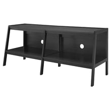 Load image into Gallery viewer, Modern 60-inch Ladder Style TV Stand in Black Finish
