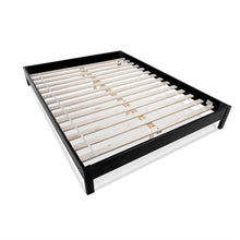 Load image into Gallery viewer, Full size Modern Black Wood Platform Bed Frame