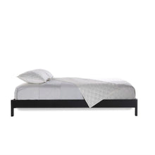 Load image into Gallery viewer, Full size Modern Black Wood Platform Bed Frame