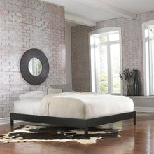 Load image into Gallery viewer, Full size Modern Black Wood Platform Bed Frame