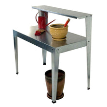 Load image into Gallery viewer, Outdoor Galvanized Metal Garden Bench Work Table