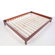 Load image into Gallery viewer, Queen size Japanese Style Platform Bed Frame in Mahogany Finish