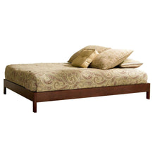 Load image into Gallery viewer, Queen size Japanese Style Platform Bed Frame in Mahogany Finish