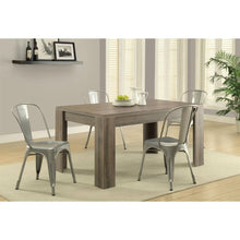 Load image into Gallery viewer, Modern Block Leg Rectangular Dining Table in Dark Taupe Wood Finish