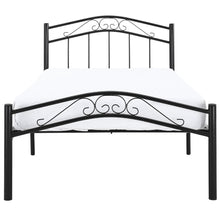Load image into Gallery viewer, Twin size Black Metal Platform Bed with Headboard and Footboard