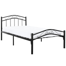 Load image into Gallery viewer, Twin size Black Metal Platform Bed with Headboard and Footboard
