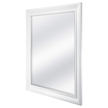Load image into Gallery viewer, Rectangular 32 x 26 inch Bathroom Wall Mirror with 1-inch Bevel and White Frame
