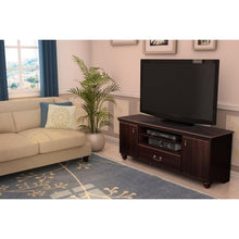 Load image into Gallery viewer, Traditional Style TV Stand in Dark Mahogany Finish - Fits TVs up to 60-inch