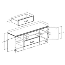 Load image into Gallery viewer, Traditional Style TV Stand in Dark Mahogany Finish - Fits TVs up to 60-inch