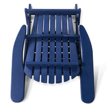 Load image into Gallery viewer, Patio Outdoor Folding Wood Adirondack Chair in Navy Blue Fir Wood