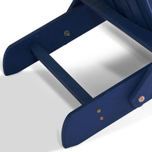 Load image into Gallery viewer, Patio Outdoor Folding Wood Adirondack Chair in Navy Blue Fir Wood