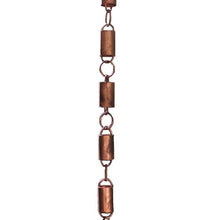 Load image into Gallery viewer, Solid Copper 8.5 Ft Rain Gutter Rain Chain