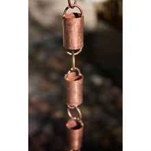 Load image into Gallery viewer, Solid Copper 8.5 Ft Rain Gutter Rain Chain
