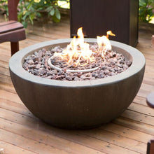 Load image into Gallery viewer, 28-inch Round Gray Enviro Stone Natural Gas Fire Pit Bowl