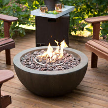 Load image into Gallery viewer, 28-inch Round Gray Enviro Stone Natural Gas Fire Pit Bowl
