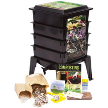 Load image into Gallery viewer, Black Worm Composter with Compost Tea Spigot - Indoor or Outdoor
