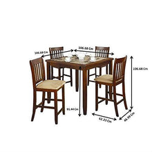 Load image into Gallery viewer, Casual 5-Piece Dining Set with Microfiber Padded Counter Height Stools