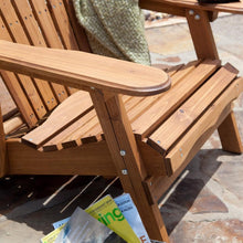 Load image into Gallery viewer, Oversized Classic Adirondack Chair with Pull-Out Ottoman in Natural