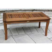 Load image into Gallery viewer, Outdoor Patio Garden Wood Coffee Table 39.25 x 19.5 inch