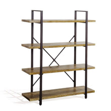 Load image into Gallery viewer, Modern Industrial Style 4-Shelf Bookcase