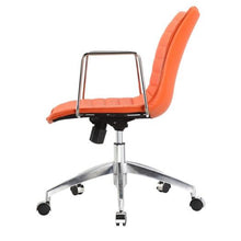Load image into Gallery viewer, Orange Modern Mid-Back Office Chair Mid-Century Style with Metal Arms