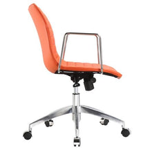 Load image into Gallery viewer, Orange Modern Mid-Back Office Chair Mid-Century Style with Metal Arms