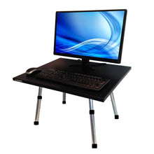 Load image into Gallery viewer, Adjustable Height Stand Up Desk Maker in Black - Elevates your Desk to Standing Height