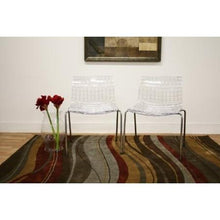 Load image into Gallery viewer, Set of 2 Modern Dining Chairs with Clear Seat and Metal Legs