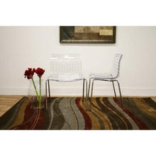 Load image into Gallery viewer, Set of 2 Modern Dining Chairs with Clear Seat and Metal Legs
