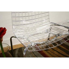 Load image into Gallery viewer, Set of 2 Modern Dining Chairs with Clear Seat and Metal Legs