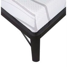 Load image into Gallery viewer, Twin size Modern Round Edge Black Metal Platform Bed Frame