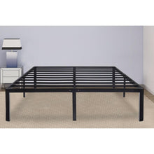 Load image into Gallery viewer, Twin size Modern Round Edge Black Metal Platform Bed Frame