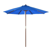 Load image into Gallery viewer, 9-Ft Pulley Patio Umbrella with Pacific Blue Canopy