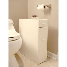Load image into Gallery viewer, Space Saving Bathroom Floor Cabinet in White Wood Finish