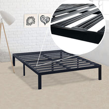 Load image into Gallery viewer, Full size Metal Platform Bed Frame with 3.86 inch Wide Heavy Duty Steel Slats