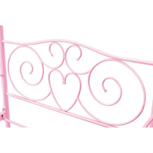 Load image into Gallery viewer, Twin size Sturdy Metal Canopy Bed in Pink