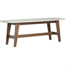 Load image into Gallery viewer, Modern Wood Coffee Table with Faux Marble Top