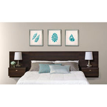 Load image into Gallery viewer, King size Floating Headboard with Nightstands in Espresso