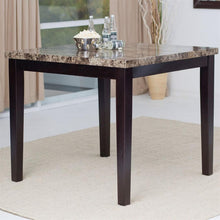 Load image into Gallery viewer, Counter Height 5-Piece Dining Set with Faux Marble Top Table and 4 Faux Leather Chairs