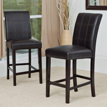 Load image into Gallery viewer, Counter Height 5-Piece Dining Set with Faux Marble Top Table and 4 Faux Leather Chairs