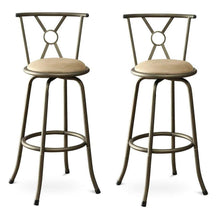 Load image into Gallery viewer, Set of 2- Adjustable Height Padded Seat Barstools