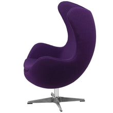 Load image into Gallery viewer, Purple Wool Fabric Upholstered Mid-Century Style Arm Chair
