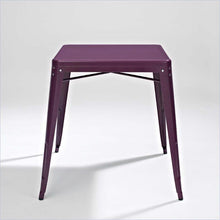 Load image into Gallery viewer, Mid-century French Cafe Style Powder-coated Steel Dining Table in Purple
