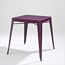 Load image into Gallery viewer, Mid-century French Cafe Style Powder-coated Steel Dining Table in Purple