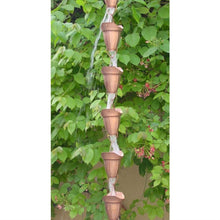 Load image into Gallery viewer, Pure Copper 8.5 Ft Rain Chain with 17 Bell Cups