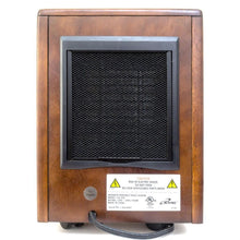 Load image into Gallery viewer, Infrared Space Heater 1500W with Remote w- Dark Walnut Wood Cabinet