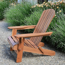 Load image into Gallery viewer, Outdoor Hardwood Patio Armchair Adirondack Chair with Brown Wood Finish
