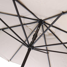Load image into Gallery viewer, Stylish 9-Ft Market Patio Umbrella with Crank and Tilt in Dark Navy and White Stripe