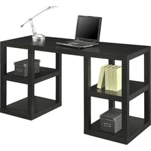 Load image into Gallery viewer, Modern Home Office Computer Desk in Black Oak Wood Finish